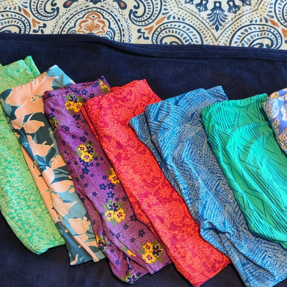 Lot of 7 New/EUC LuLaRoe OS Leggings